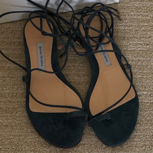 🎉🎊Emme Parsons Goop Susan Suede/Nappa Sandals - Picture 5 of 5